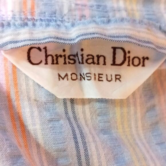 Christian Dior Monsieur Seersucker Robe. UNISEX One size - Picture 4 of 6